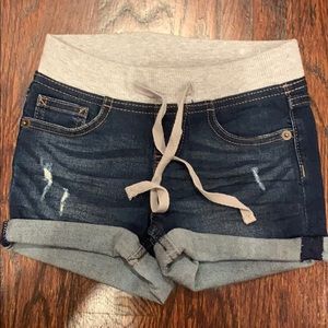 Justice denim shorts - tie waist size 7